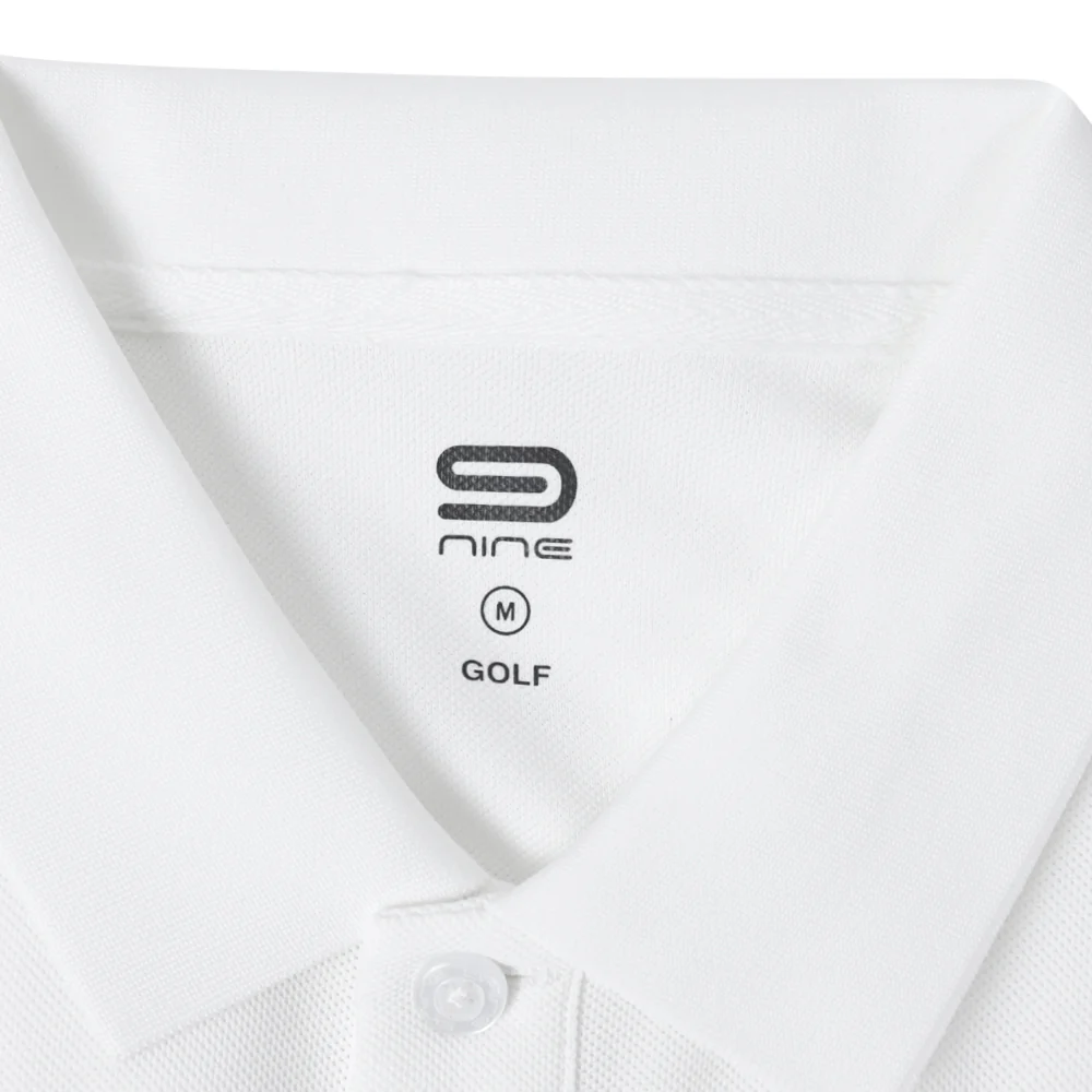 Мужское поло для гольфа 9NINE Black Label — цвет белый, размер 2XL (американский размер)