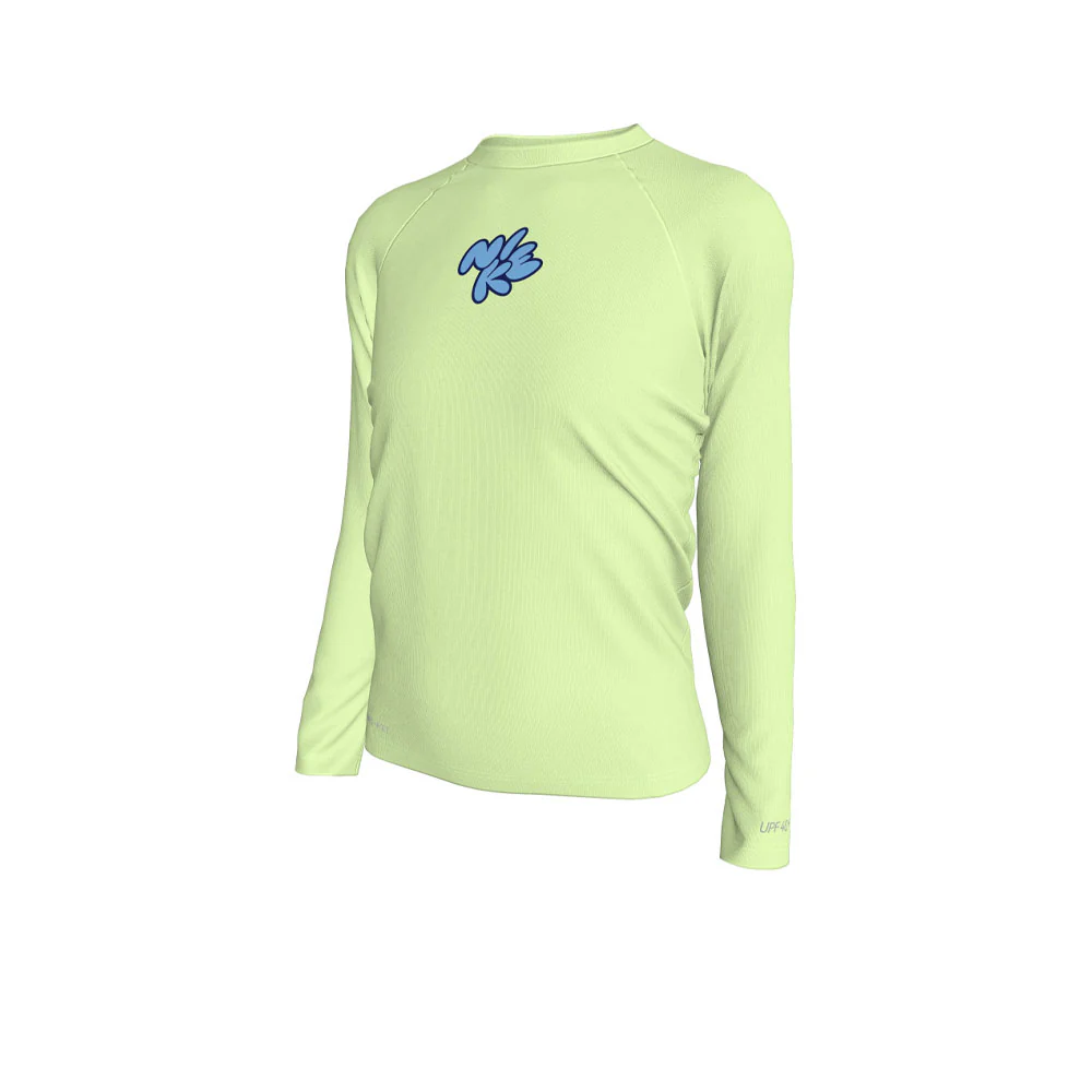 NIKE Long-Sleeve Hydroguard Girls Rashguard - Green - L (US SIZE)