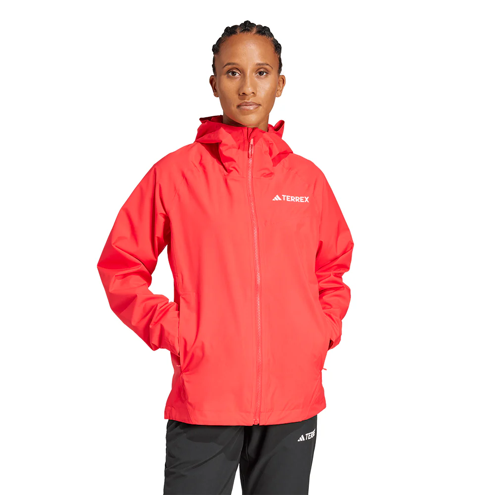 ADIDAS Terrex Multi 2L RAIN.RDY Women's Jacket - Red - 2XL (ASIAN SIZE)