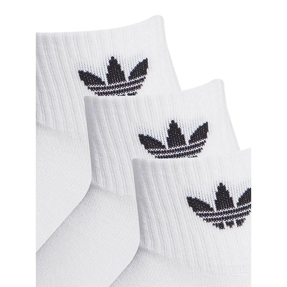 Носки унисекс Adidas Originals Mid Crew (3 Pairs) — цвет белый, размер L (американский размер)