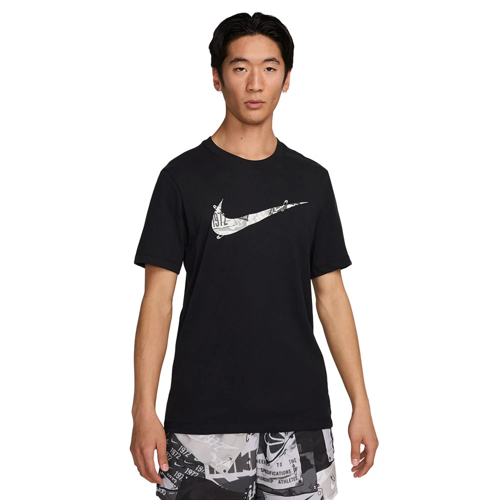 NIKE Dri-FIT Men's Running T-Shirt - Black - L (ASIAN SIZE)