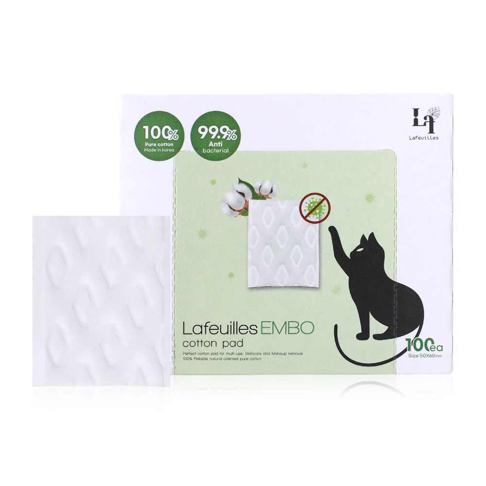 Lafeuilles Embo Cotton Pad Anti Bacterial 100pcs