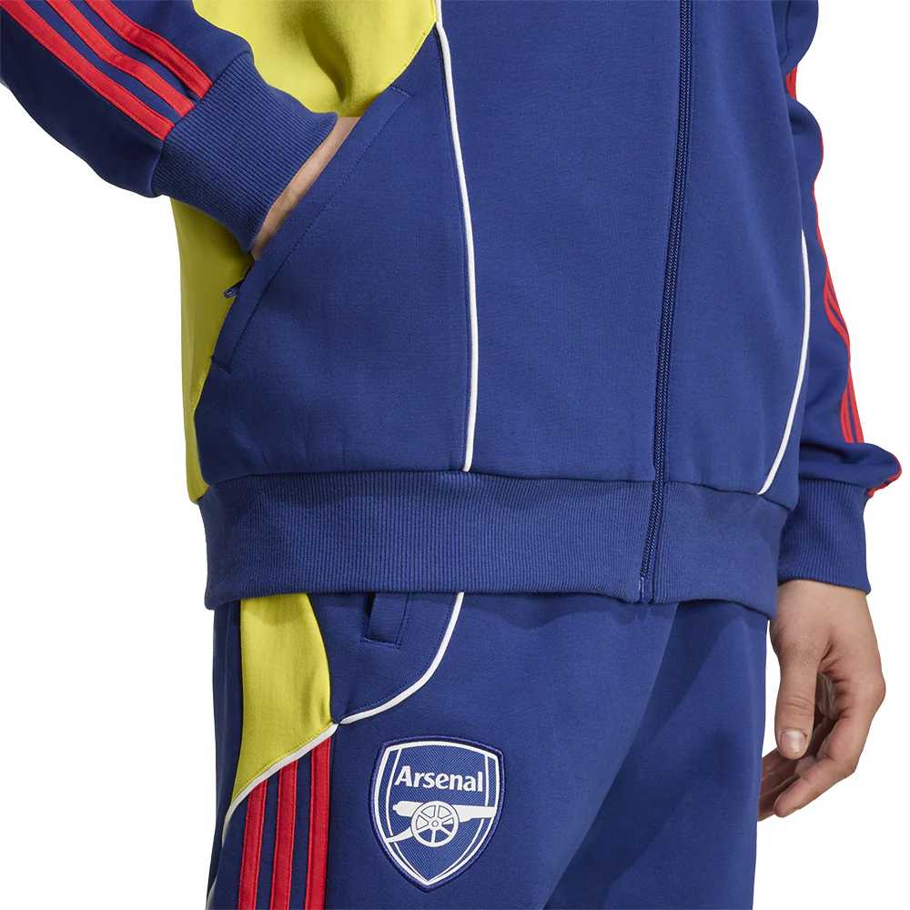 ADIDAS Arsenal Festival Pack Doubleknit Track Men's Football Jacket - Blue - 2XL (UK SIZE)