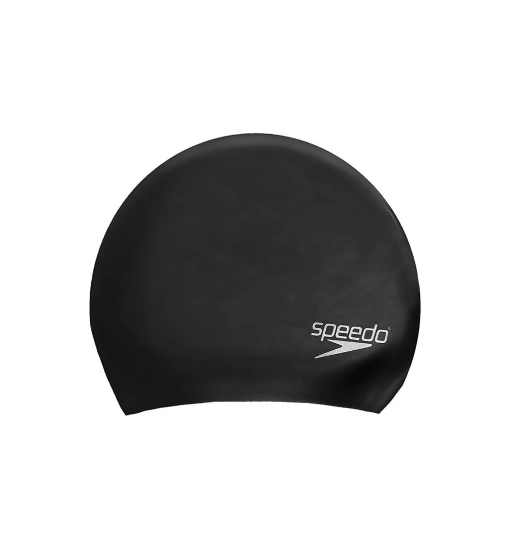 SPEEDO Long Hair Unisex Swim Cap - Black - ONE SIZE