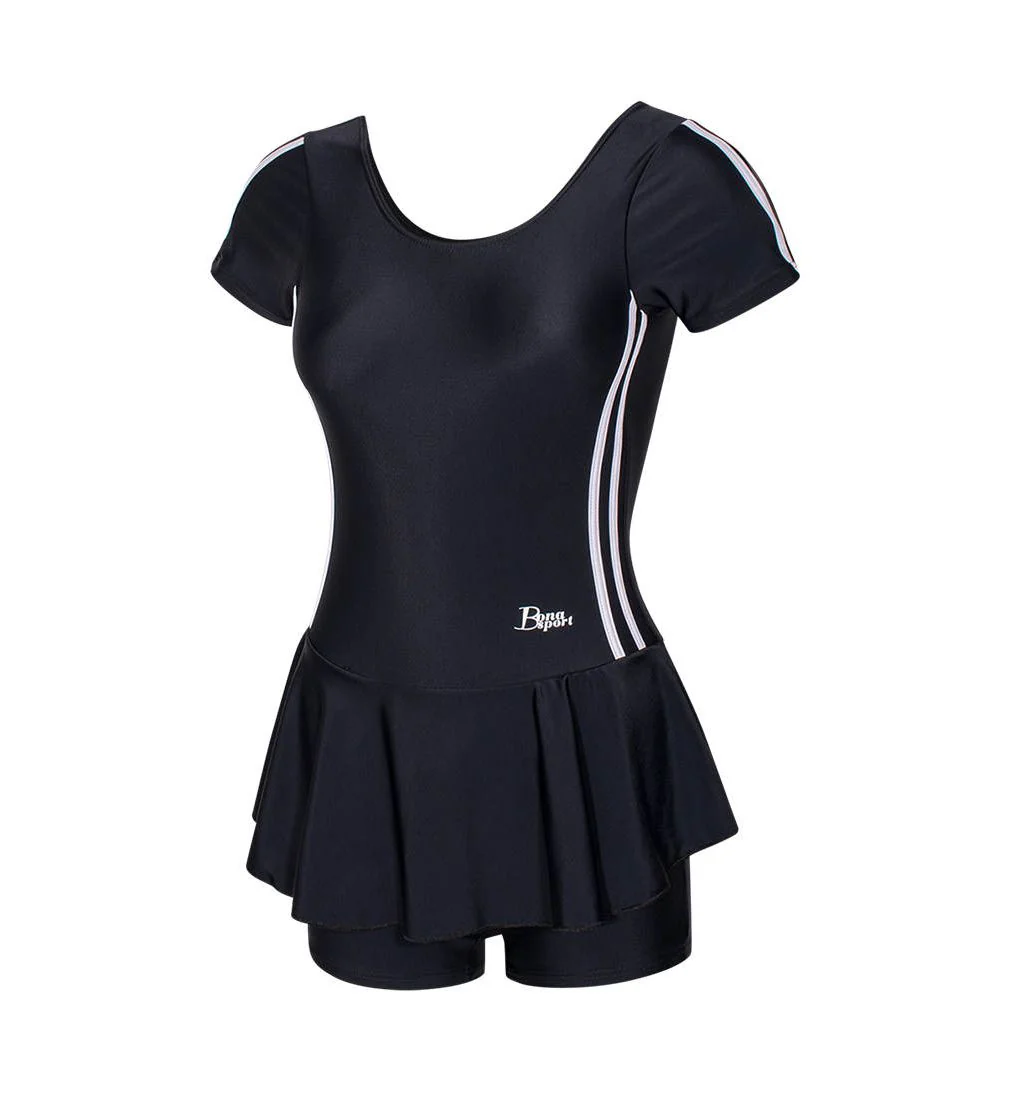 BONA L-85 Women's Dress Short Sleeves Swimwears - Multi Color - S (US SIZE)