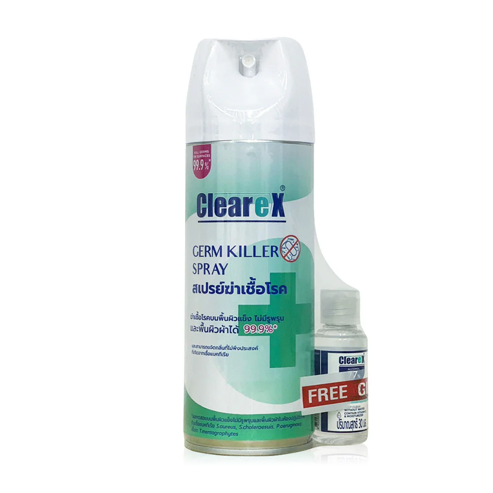 Clearex Germ Killer Spray Green Tea Scent 320ml [Free Clearex Hand Sanitizer 30ml]