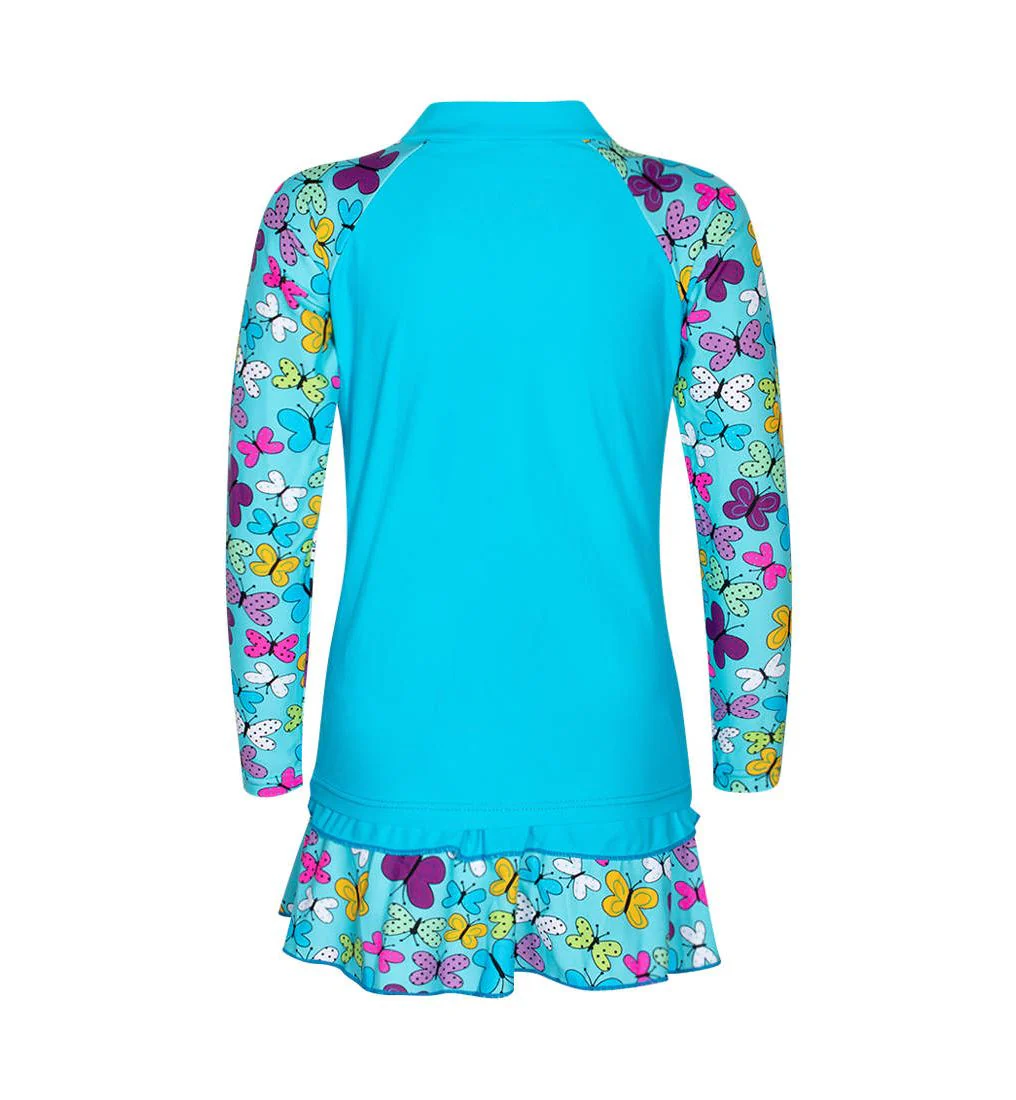 BONA G - 406 Girls Swimsuit - Blue - 10 YEARS