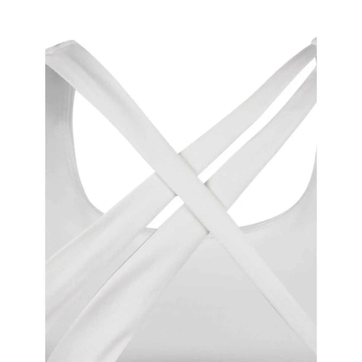 REEBOK Lux Tank Women's Sports Bra - White - 2XS (US SIZE)