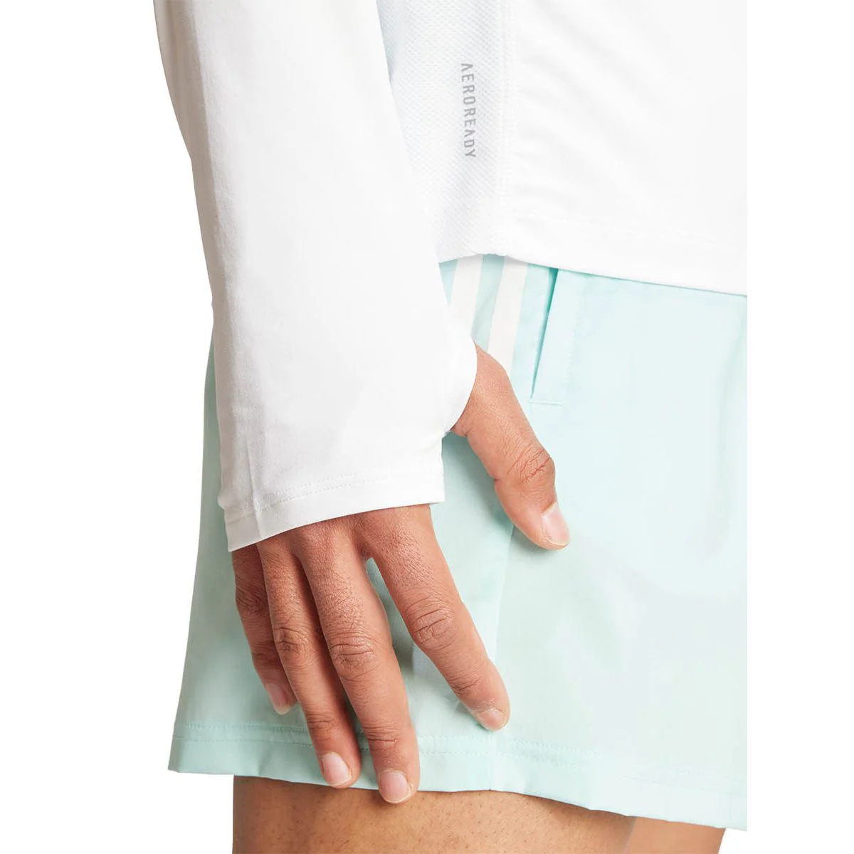 ADIDAS Own the Run Half-Zip Men's Running Sweatshirt - White - L (UK SIZE)