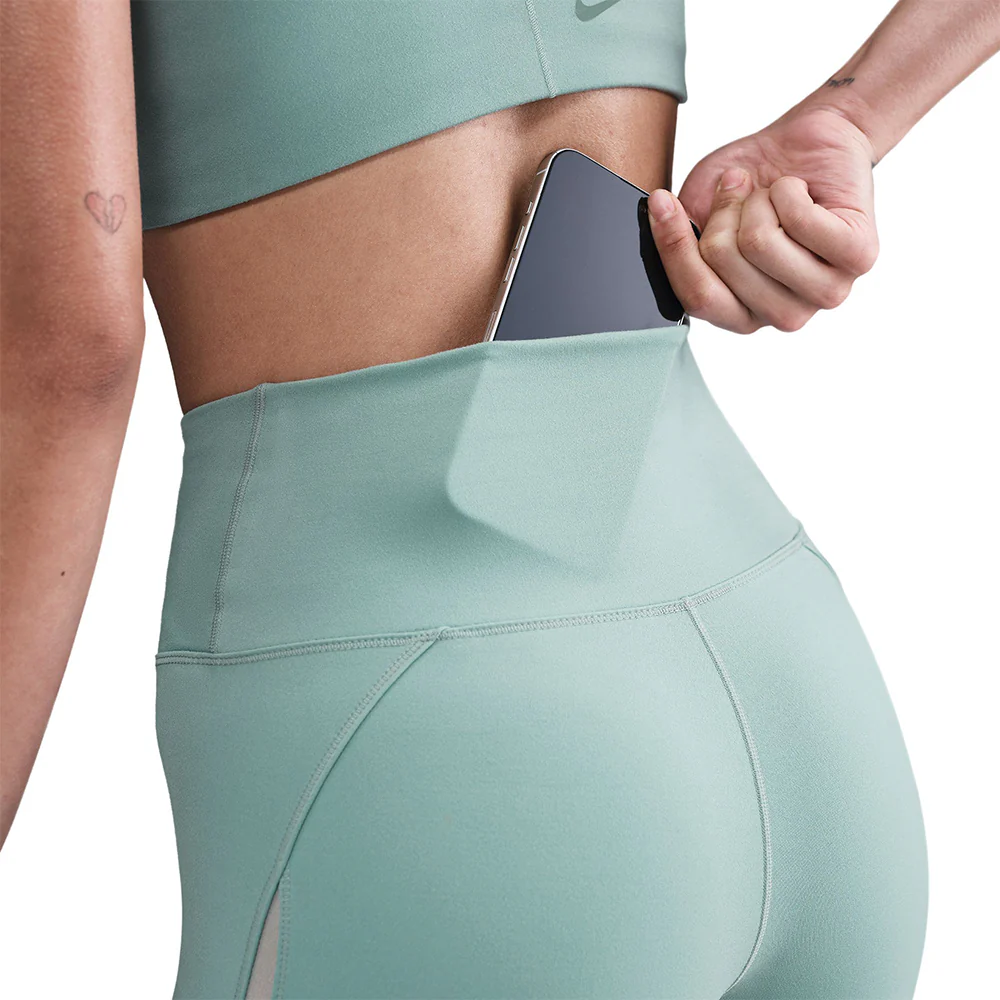 Женские тренировочные легинсы Nike One High-Waisted 7/8 — цвет зеленый, размер L (американский размер)