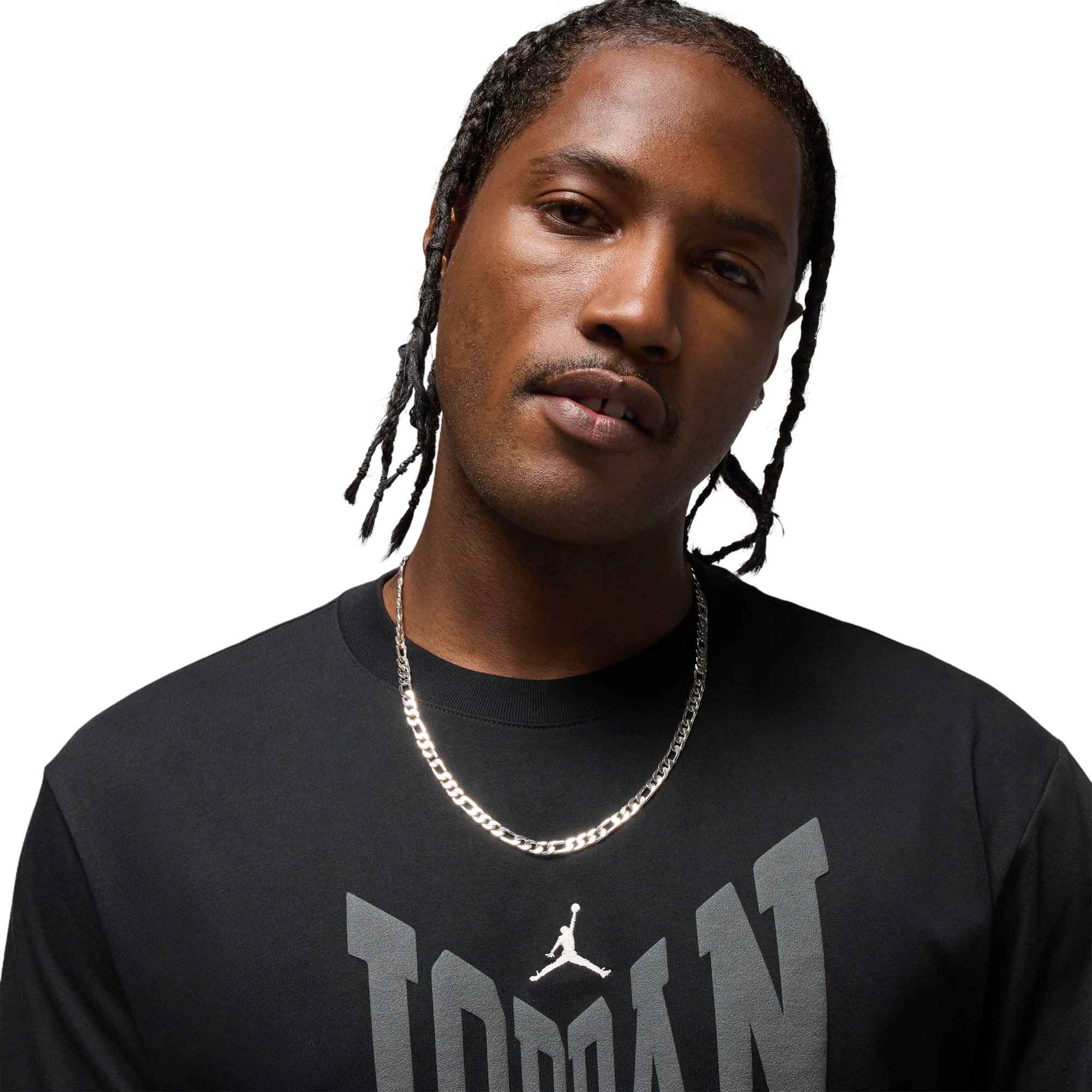 NIKE Jordan Brooklyn Men's T-Shirt - Black - 2XL (US SIZE)