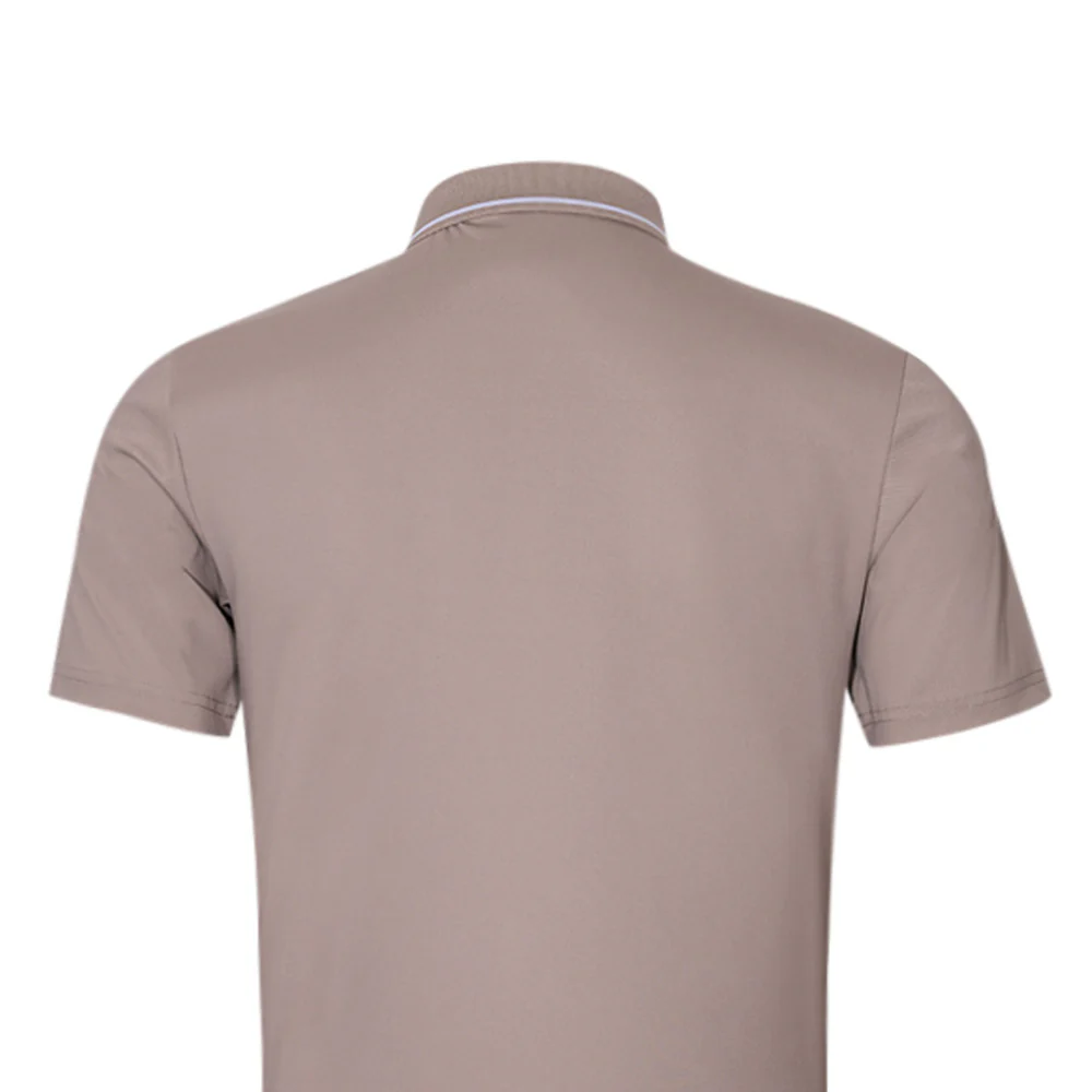 9NINE N25GOPOM02 Men's Golf Polo Shirt - Brown - 2XL (US SIZE)