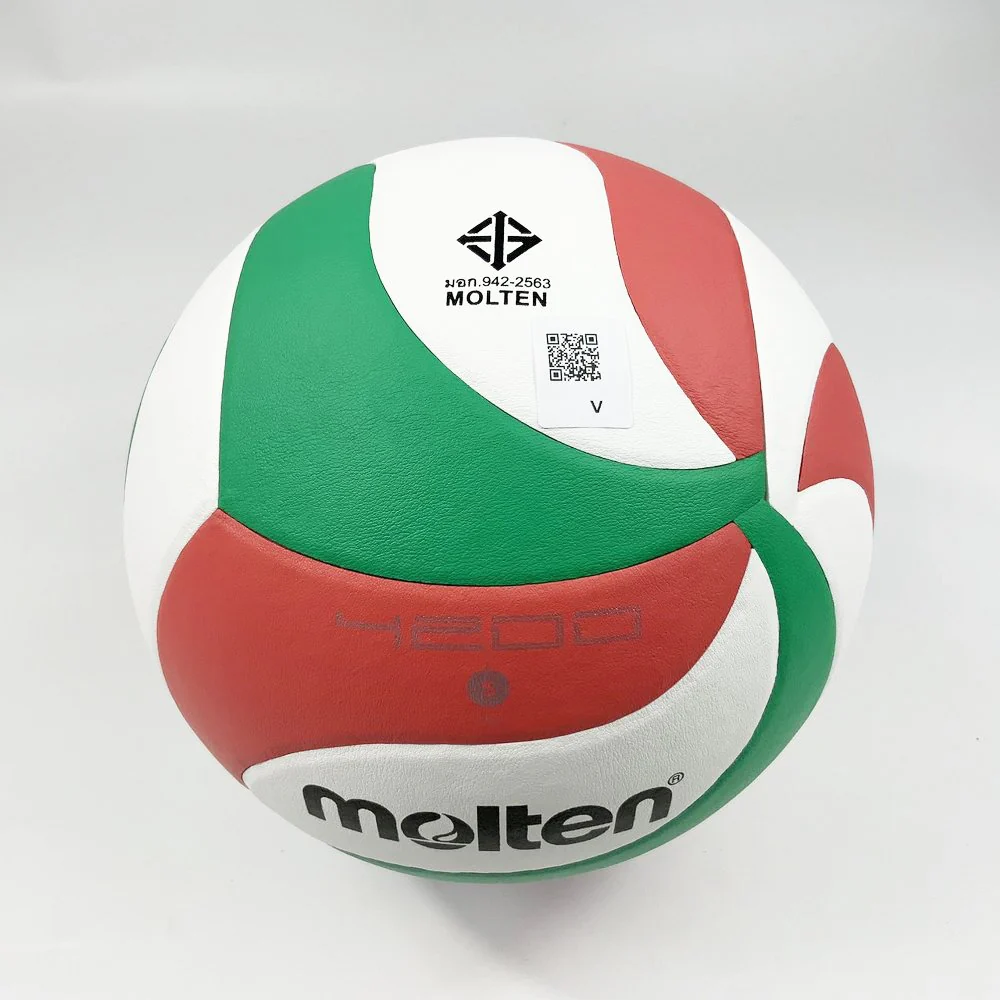 Molten วอลเลย์บอล V5M4200 ลูกวอลเลย์ หนัง PU ไม่ดูดซับน้ำ เหมาะกับสนามกลางแจ้ง มีมอก. - Multi color - Volleyball Size 5