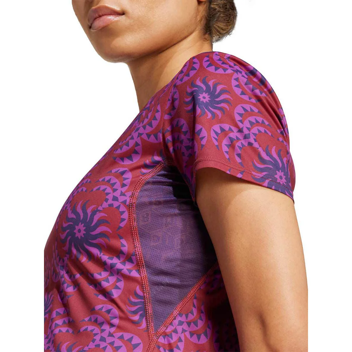 ADIDAS Adizero x FARM Women's Running T-Shirt - Purple - 2XL (ASIAN SIZE)