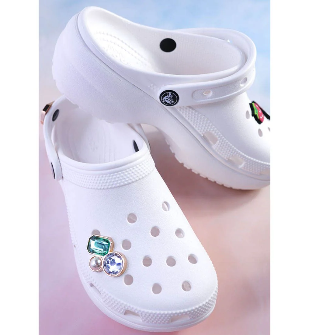 Женские сабо Crocs Classic Platform Clog — цвет белый, Us W10