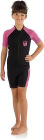 CRESSI Little Shark Jr Shorty Wetsuit Black/Pink 2mm - Black - Y 11