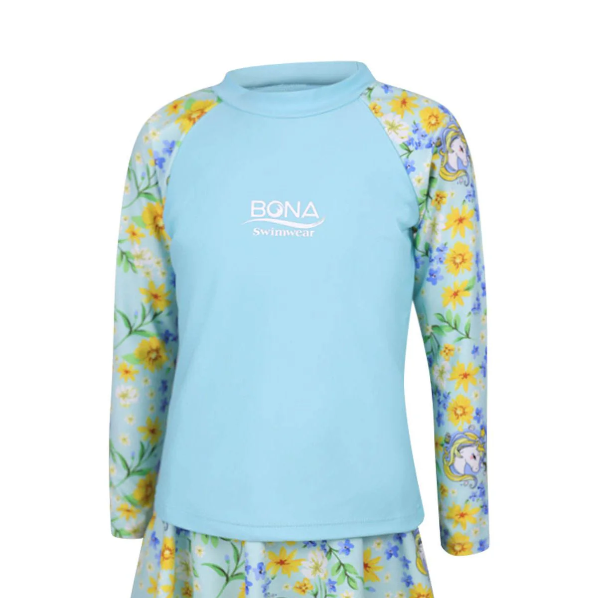 BONA G-413 A Girls Swimsuit - Blue - US 12