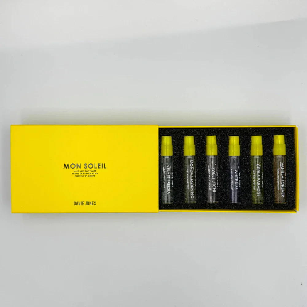 DAVIE JONES Mon Soleil Hair And Body Mist Discovery Set [2.5ml x 6pcs]