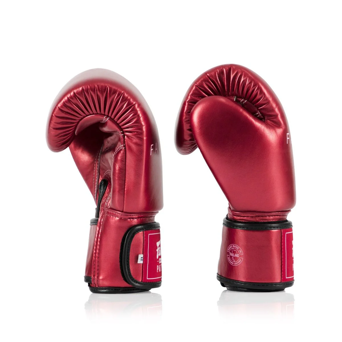 "Metallic" Boxing Gloves - Red - Red - 10 oz