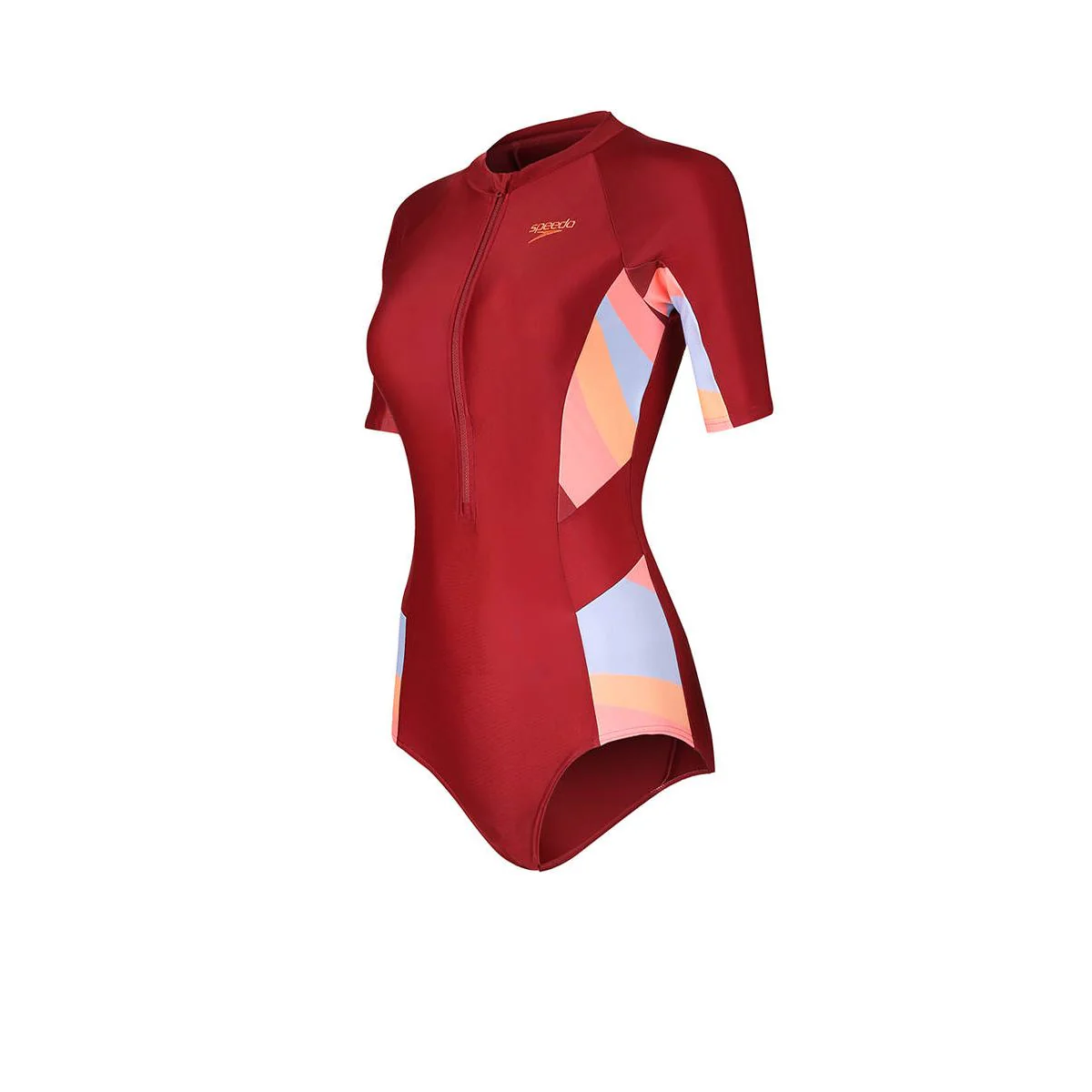 Женский купальник Speedo Short Sleeve One Piece — цвет красный, размер UK 30