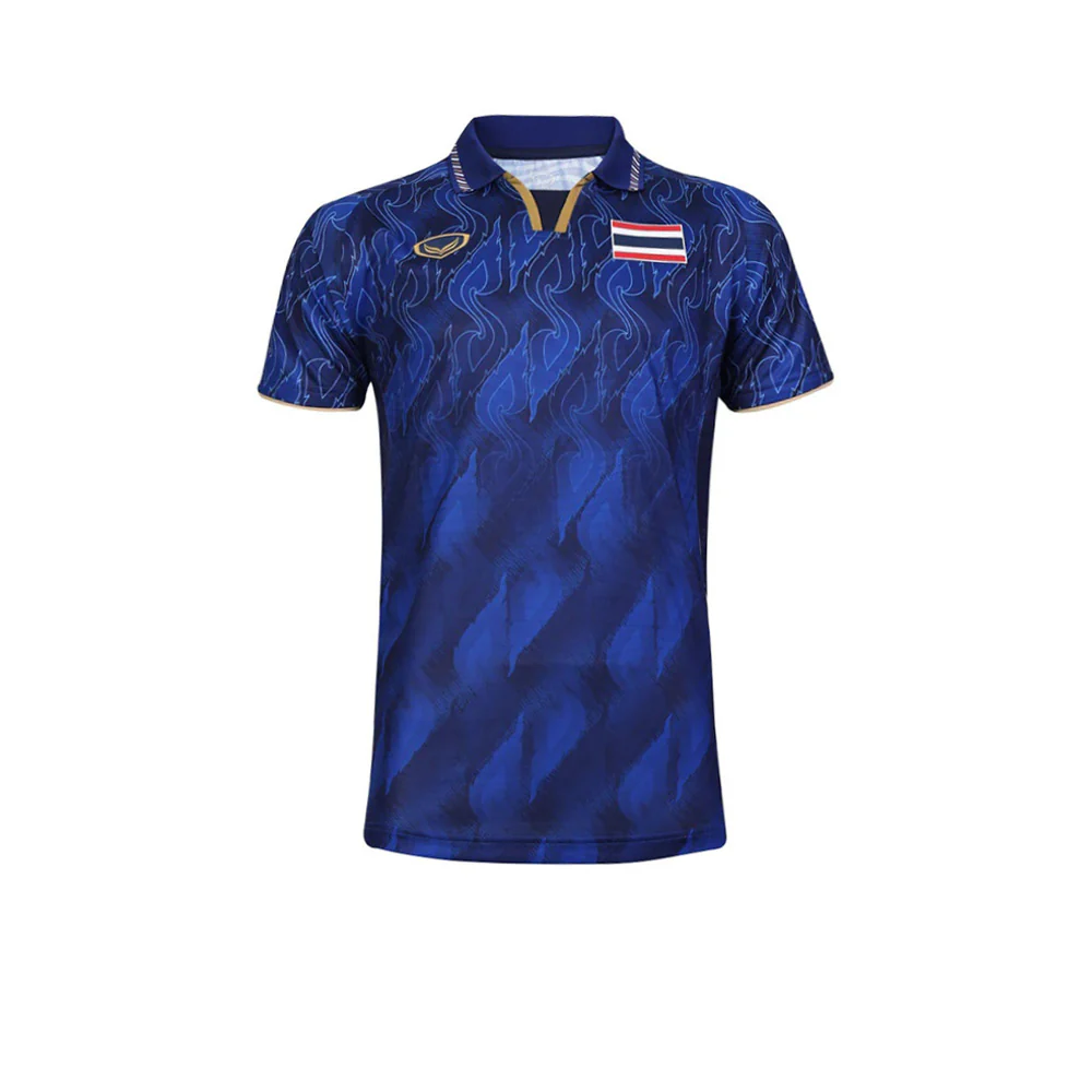 GRAND SPORT Men's Thai National Team Sea Games 2025 Polo Jersey - Blue - 2XL (ASIAN SIZE)
