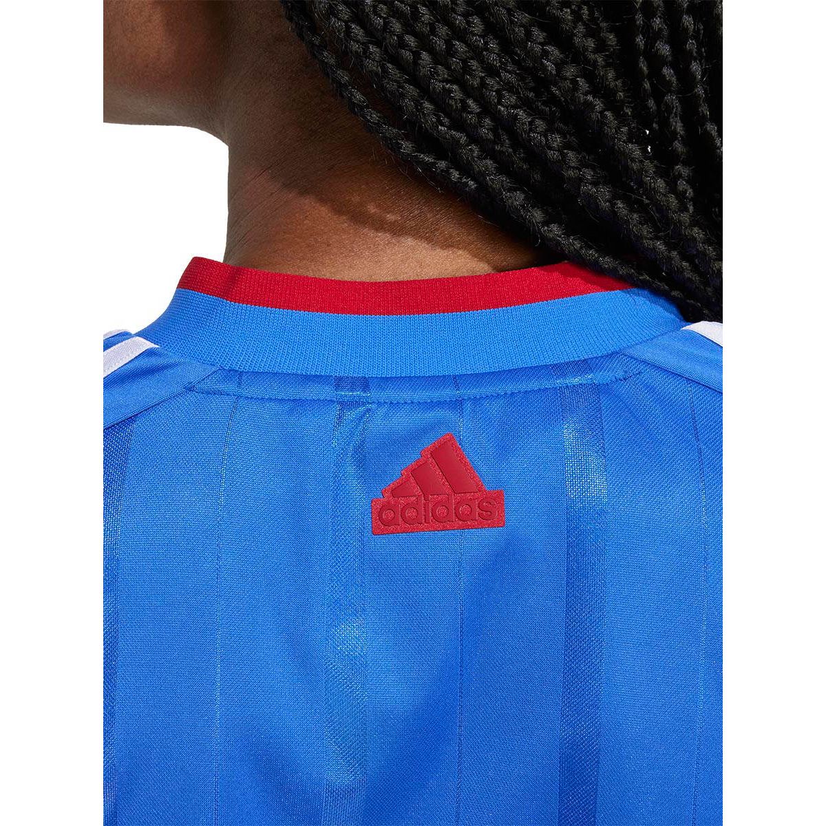 ADIDAS Tiro Cut 3-Stripes Crop Women's Football T-Shirt - Blue - L (ASIAN SIZE)