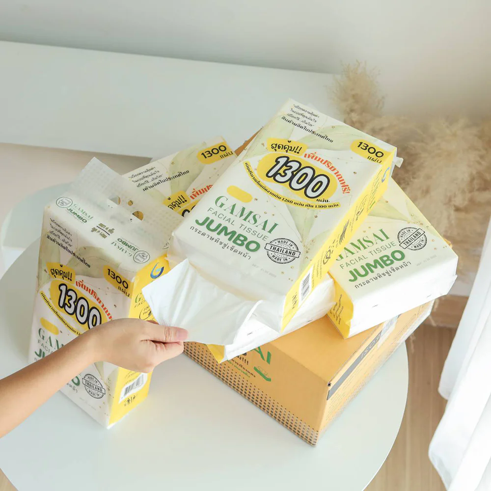 Gamsai Jumbo Facial Tissue 4 Layers 1300 Sheets