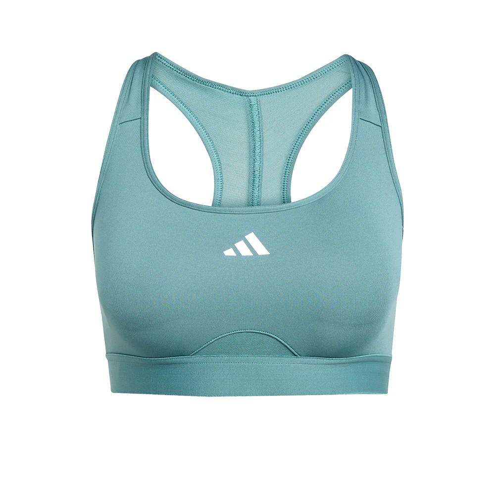 Женский спортивный топ Adidas Powerreact Training Medium-Support — цвет зеленый, L AA-B