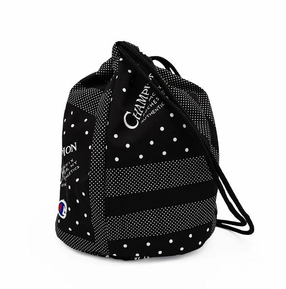 CHAMPION DRAWSTRING POCHETTE ถุงผ้าหูรูด C8-B705B-090 ผู้ชายและผู้หญิง BLACK - Black - F