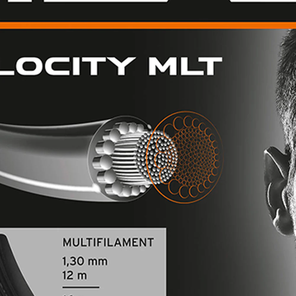 HEAD Velocity MLT Set 16 Tennis String - Black - ONE SIZE