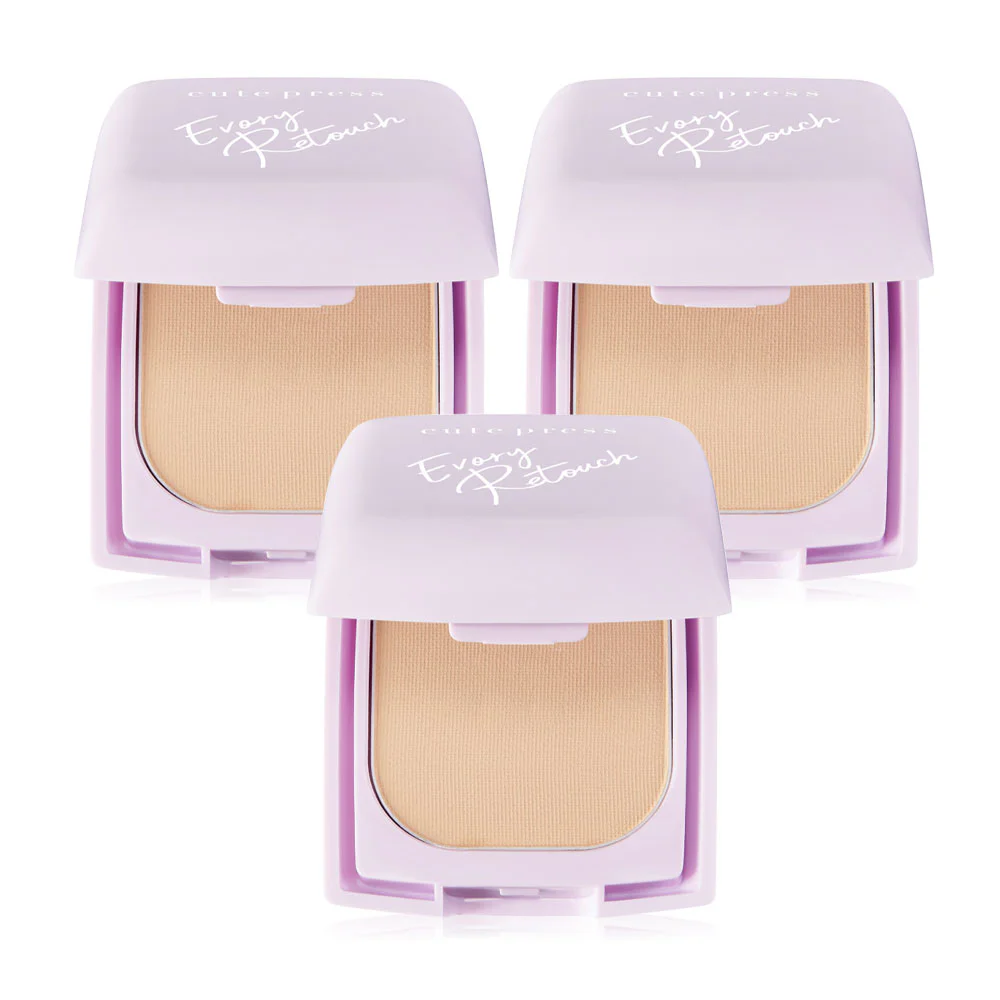Cute Press Evory Retouch Oil Control Foundation Powder SPF30 PA+++ [5g x 3pcs]