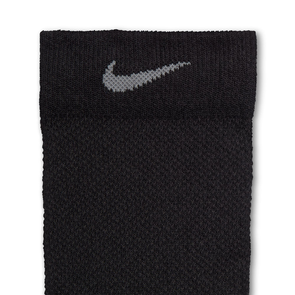 NIKE Running Lightweight Crew Unisex Socks (1 Pair) - Black - L (US SIZE)