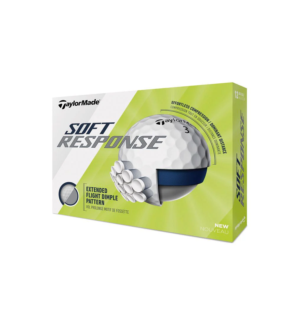 TAYLORMADE Soft Response GLB Golf Balls (12 Balls Pack) - White - ONE SIZE