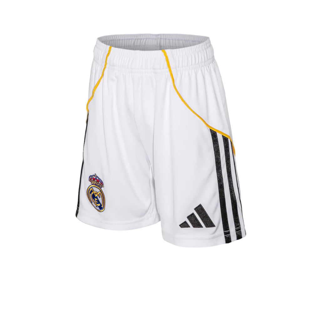 ADIDAS Kids Real Madrid Home 2025/26 Football Shorts - White - 128 CM