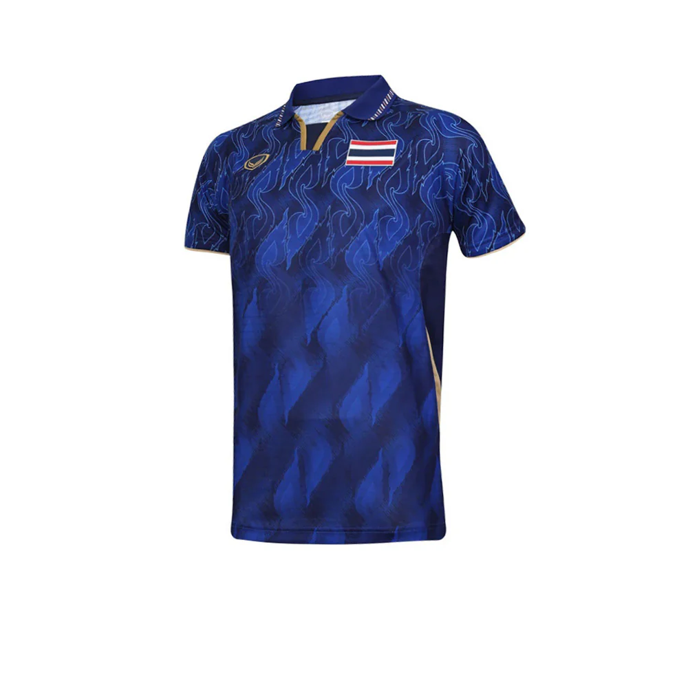 GRAND SPORT Men's Thai National Team Sea Games 2025 Polo Jersey - Blue - 2XL (ASIAN SIZE)
