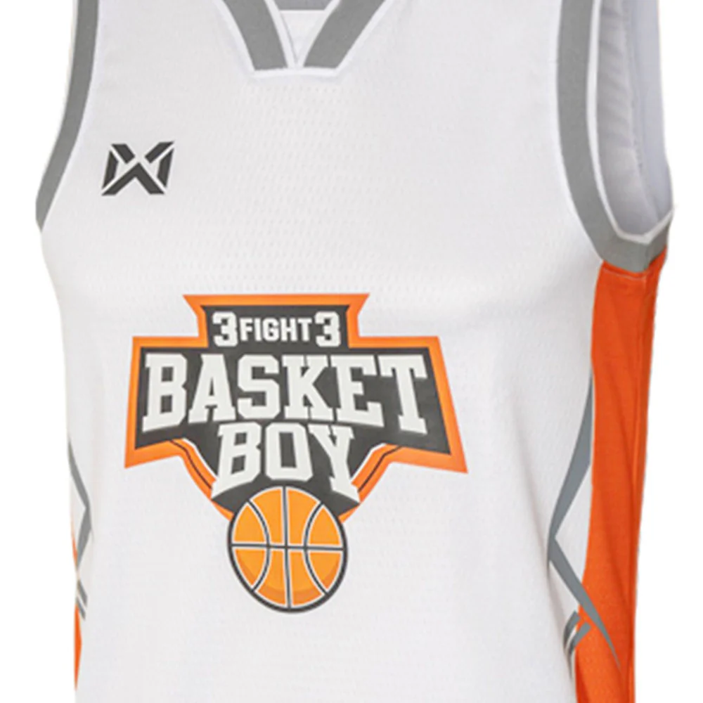 Джерси унисекс Warrix Basket Boy Match Basketball — цвет белый, размер 2L (американский размер)