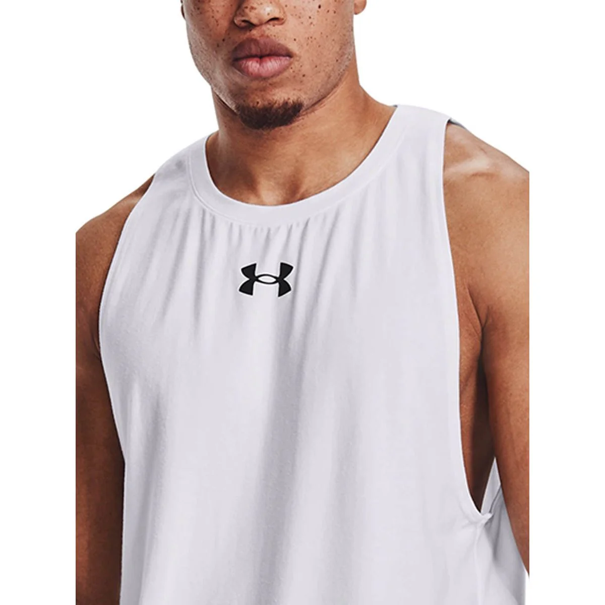 Under Armour Baseline Cotton Men's Basketball Tank — цвет белый, размер 2XL (американский размер)