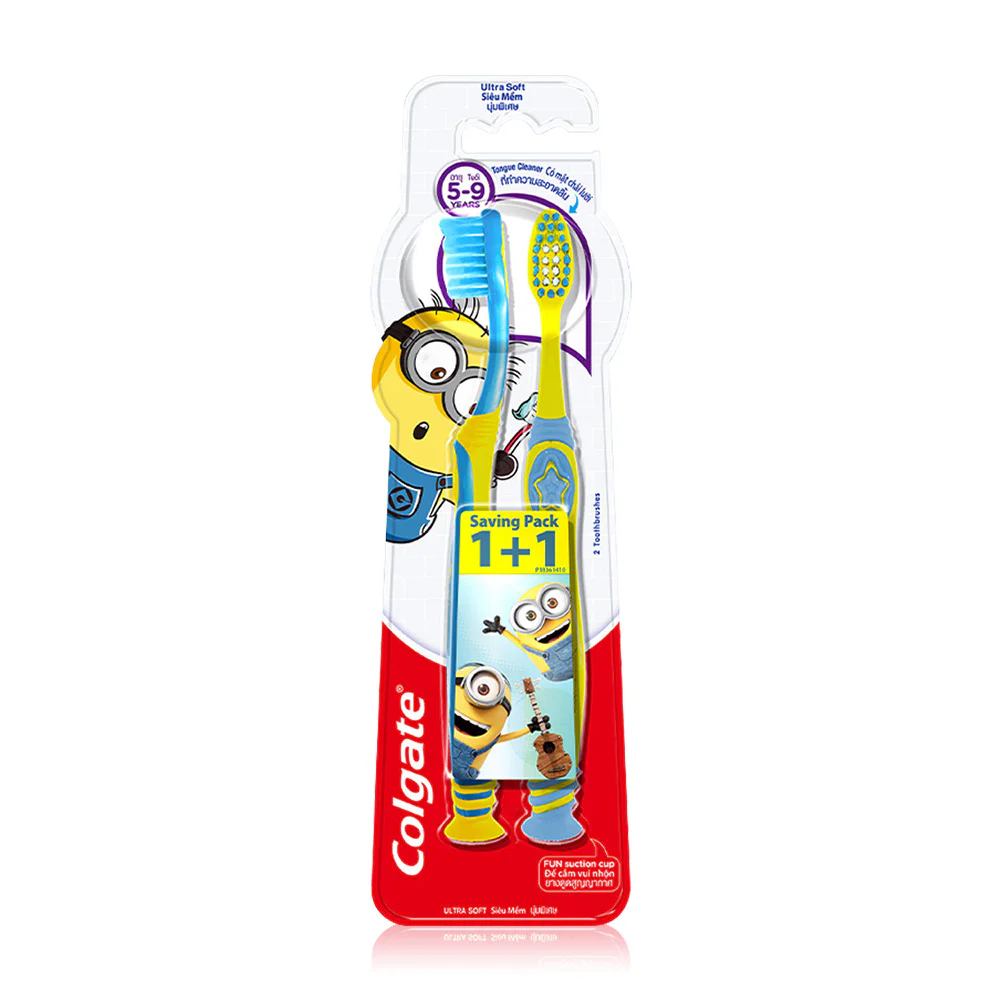 Colgate детские Toothbrush Minions Age 5-9 Years 2 шт