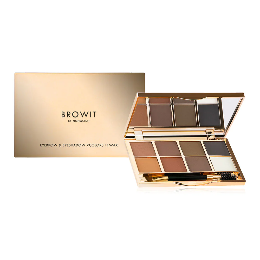 Browit Eyebrow & Eyeshadow 7 Colors + 1 Wax 12.2 г ( Expiration Date : 2026.08.08 )