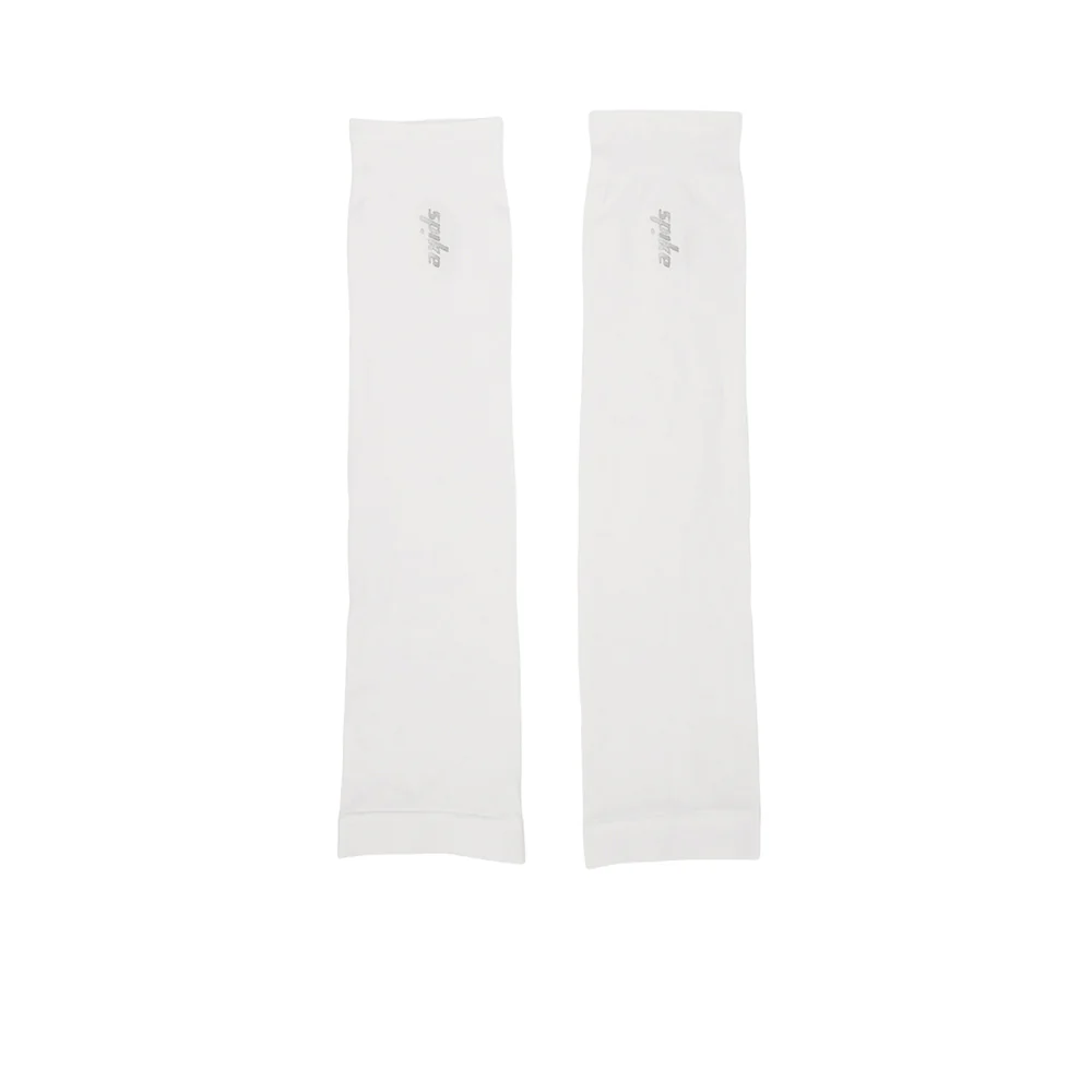 SPIKE White Unisex Running Arm Sleeves - White - ONE SIZE