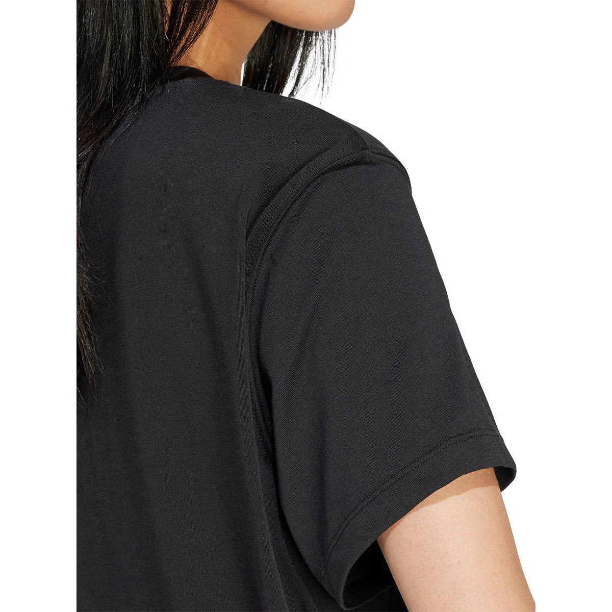 ADIDAS ORIGINALS Adicolor Trefoil Boxy Women's T-Shirt - Black - 2XS (ASIAN SIZE)