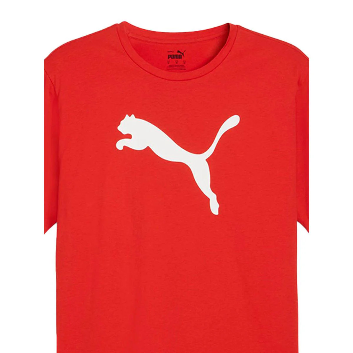 Мужская футбольная футболка Puma TeamRISE Logo Cotton — цвет красный, размер L (UK SIZE)