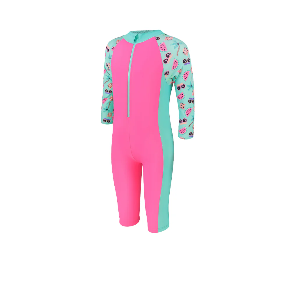 SPEEDO Protection All-In-One Girls Swimsuit - Pink - 2 YEARS