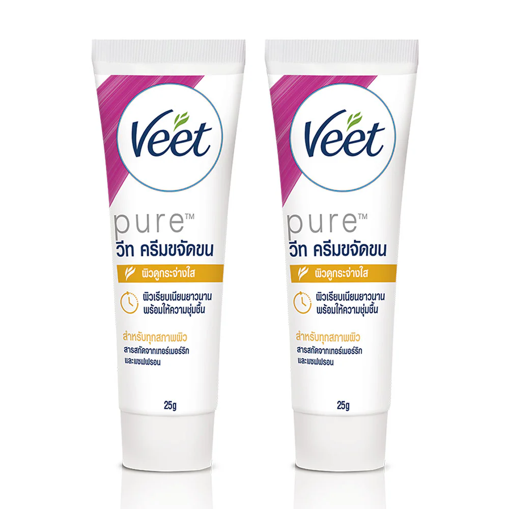 Veet Hair Removal Cream Brightening with Microbeads Normal to Dry Skin [25g x 2pcs]