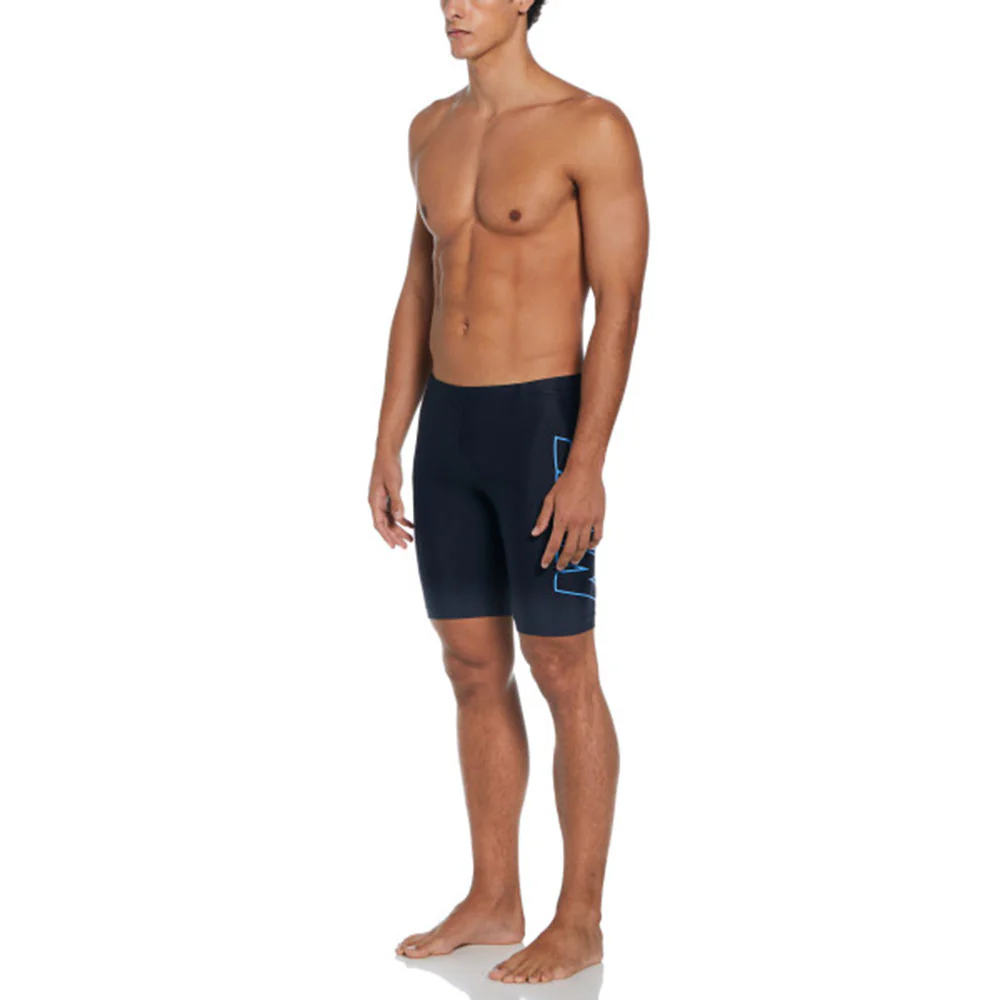 NIKE Embossed Jammer Men's Swim Shorts - Black - L (US SIZE)