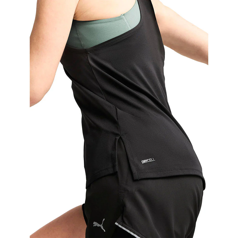 PUMA Run Graphic Mesh Singlet Women's Running Tank - Black - L (UK SIZE)