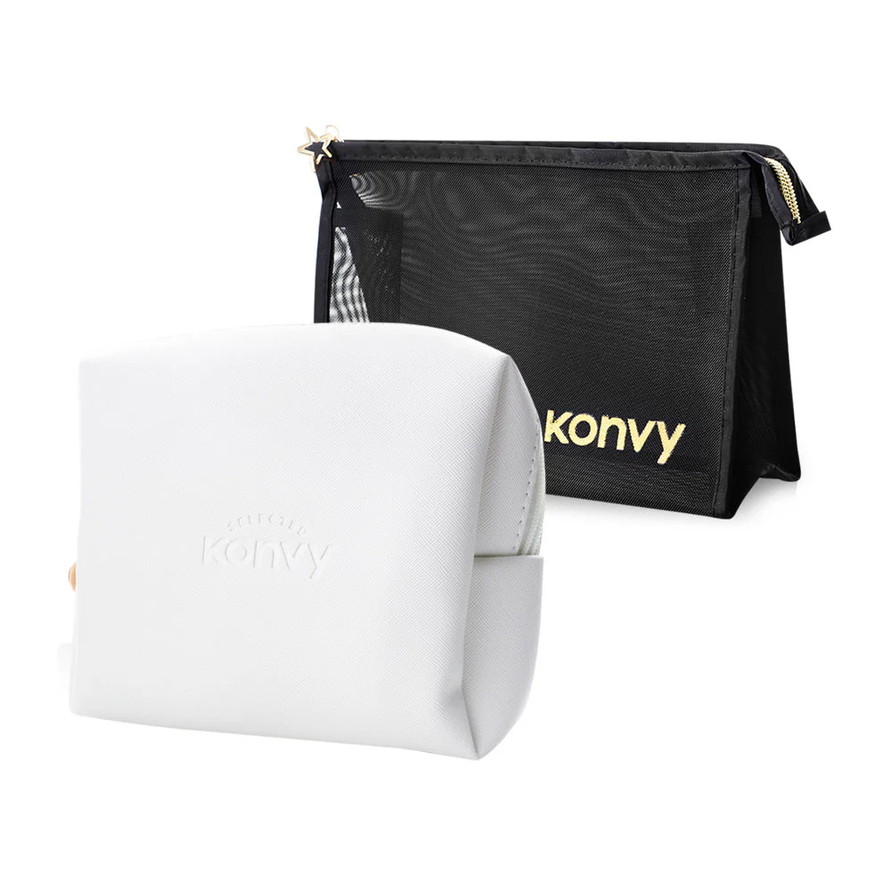 Konvy Cosmetic Bag Duo เซทกระเป๋าเครื่องสำอางพกพา 2 ใบ