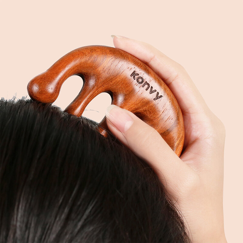 Konvy Wooden Scalp Massage Comb - #Classic Shape
