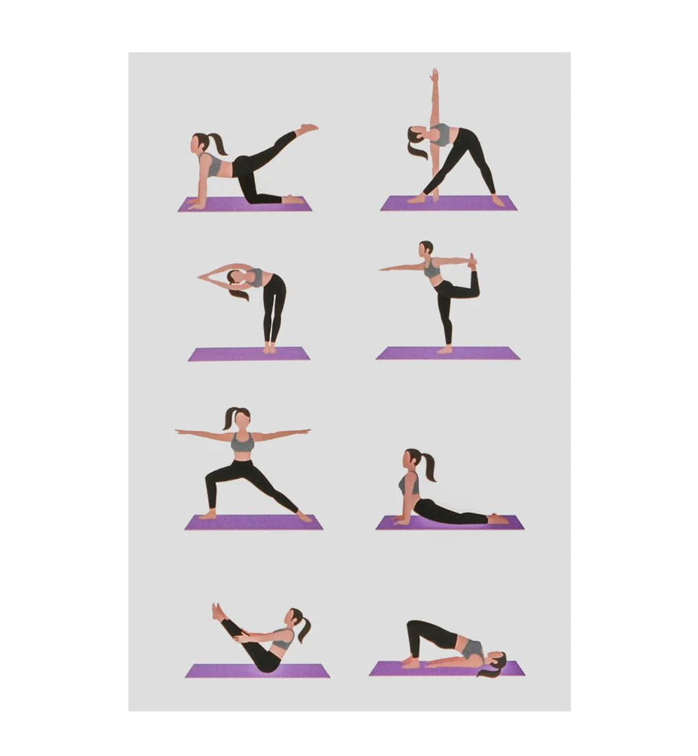 S SPORTS YM803 8 mm Yoga Mat - Grey - ONE SIZE