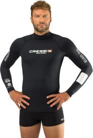 CRESSI Dive Center Man Rash Guard Long Sleeve - Black - 2XL
